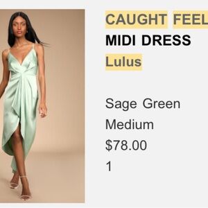 Lulus Midi Dress - Sage Green - S